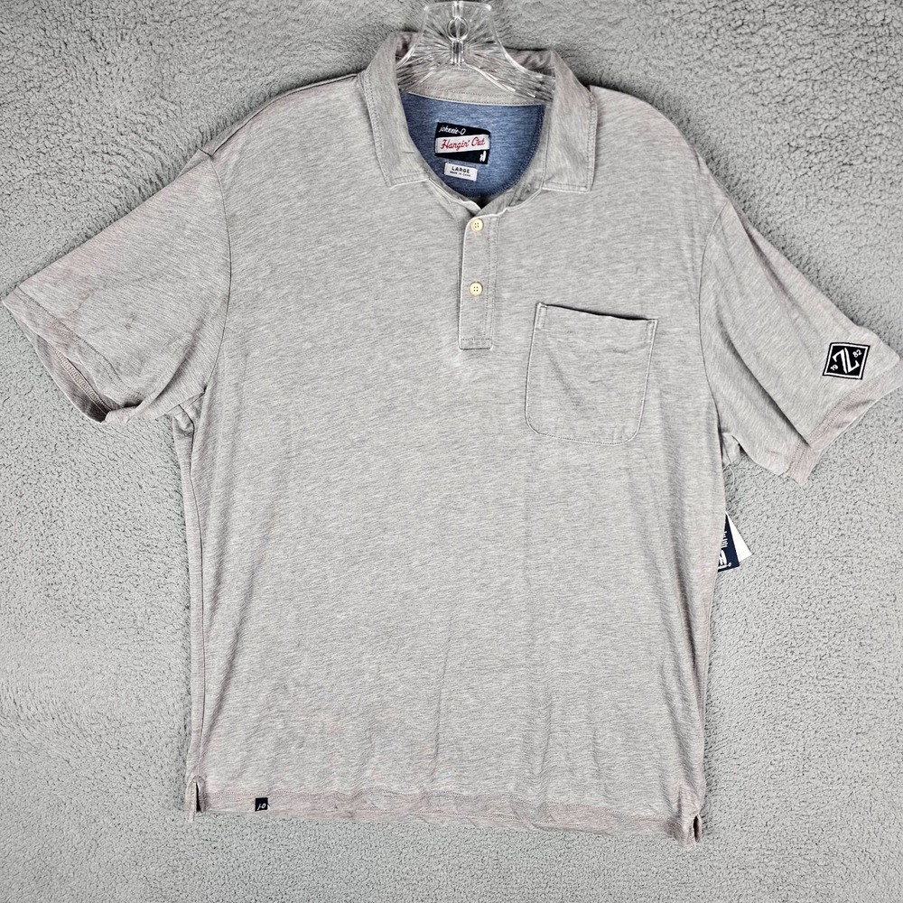 Johnnie-O The Local Polo Shirt Men's‎ Large Gray Heather Short Sleeve JMPO3860